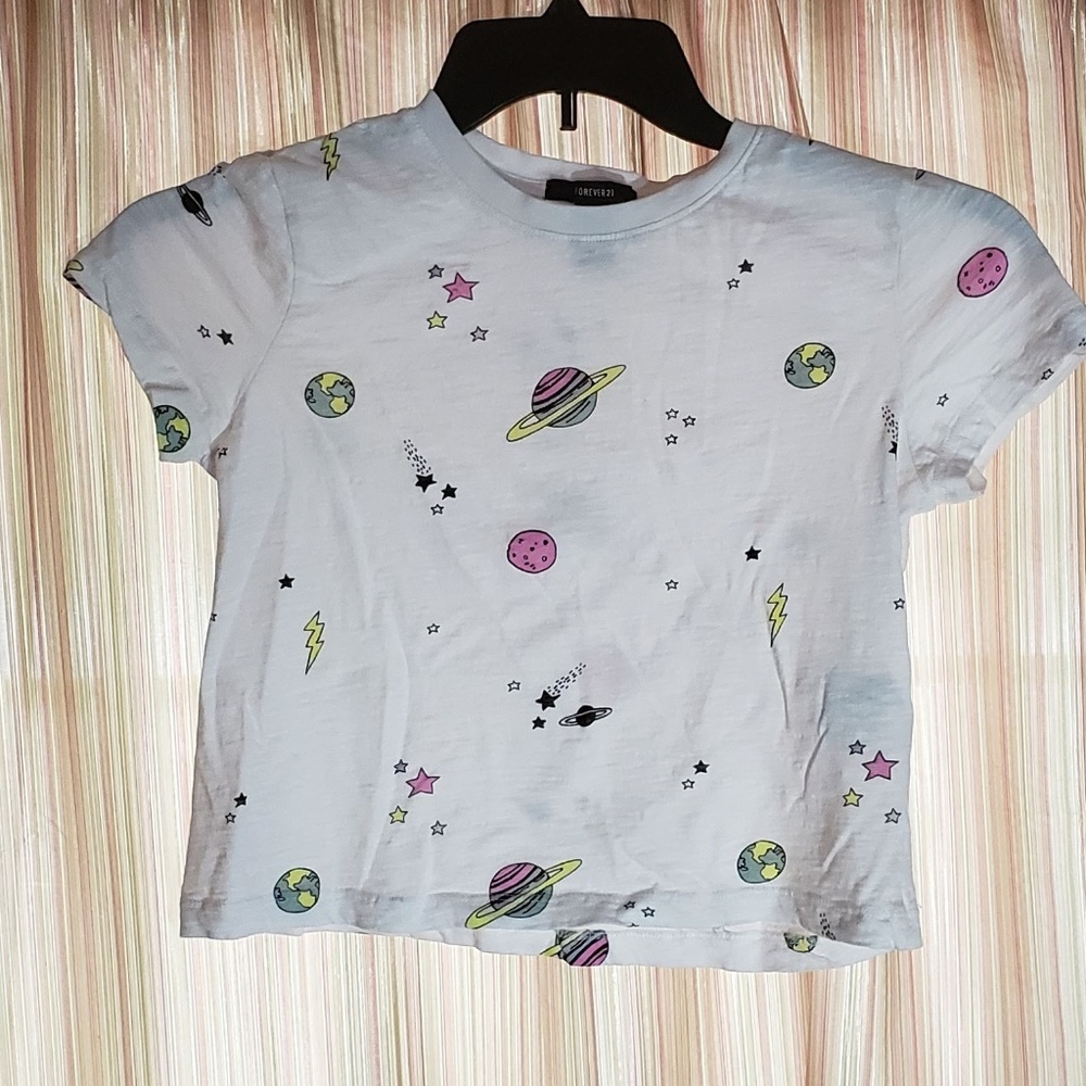 Forever 21 Top Tee Shirt White - Size S